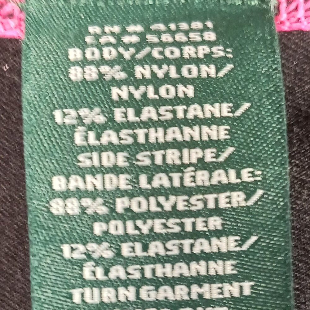 Lauren Ralph Lauren Active, Black Activewear Leggings with Pink Trim, Size Small - Picture 12 of 13